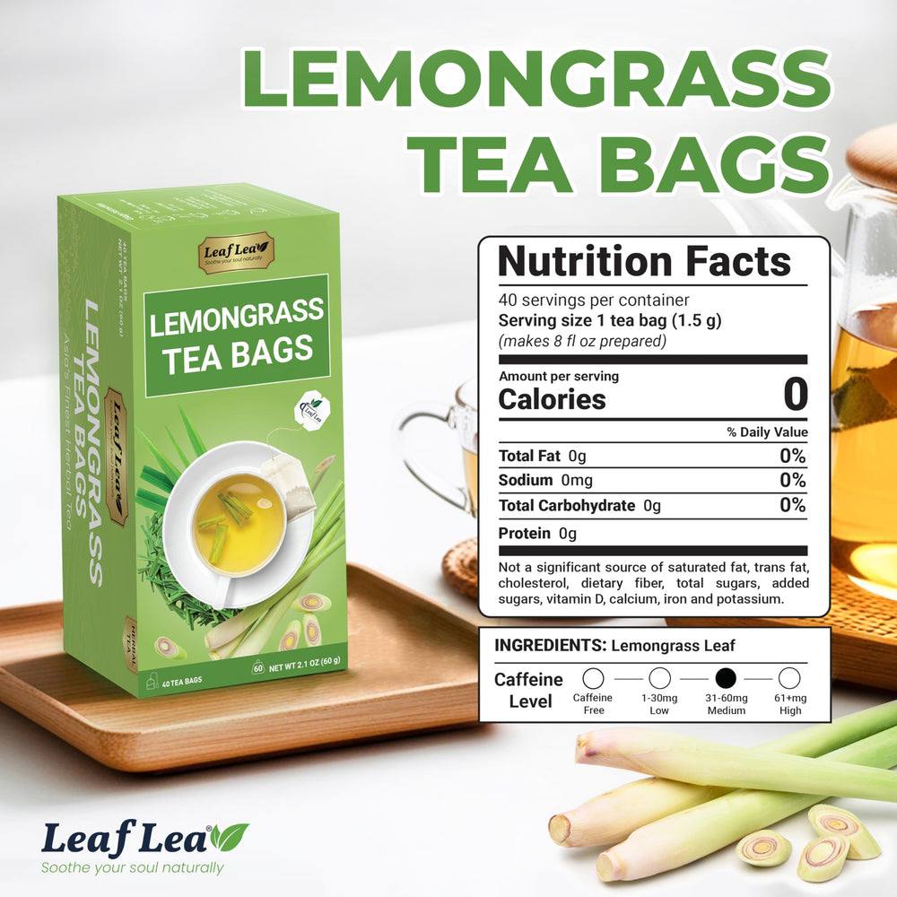 LeafLea individually foil-wrapped tea bag preserved aroma and oils