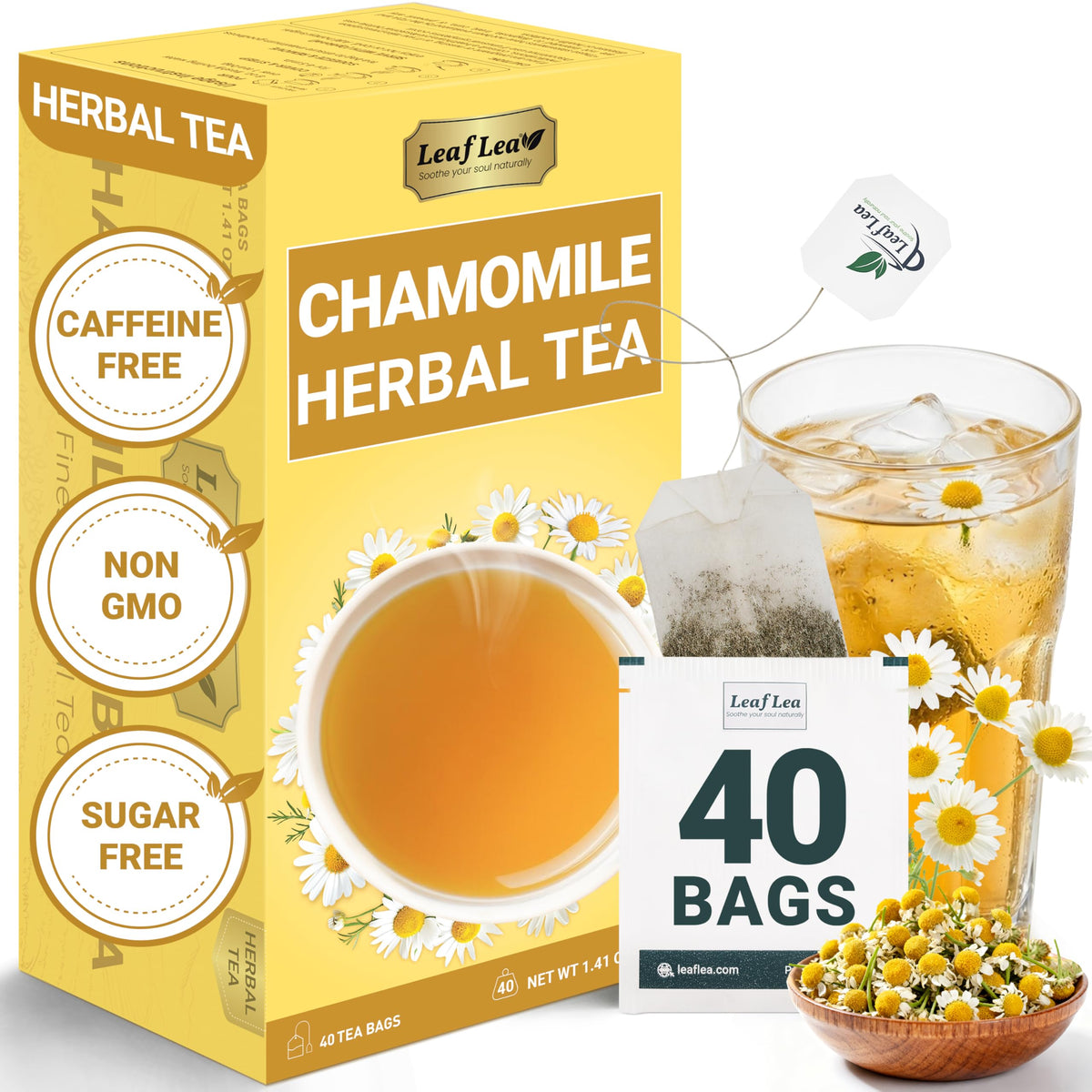 LeafLea front box showing clean packaging and 40-count convenience