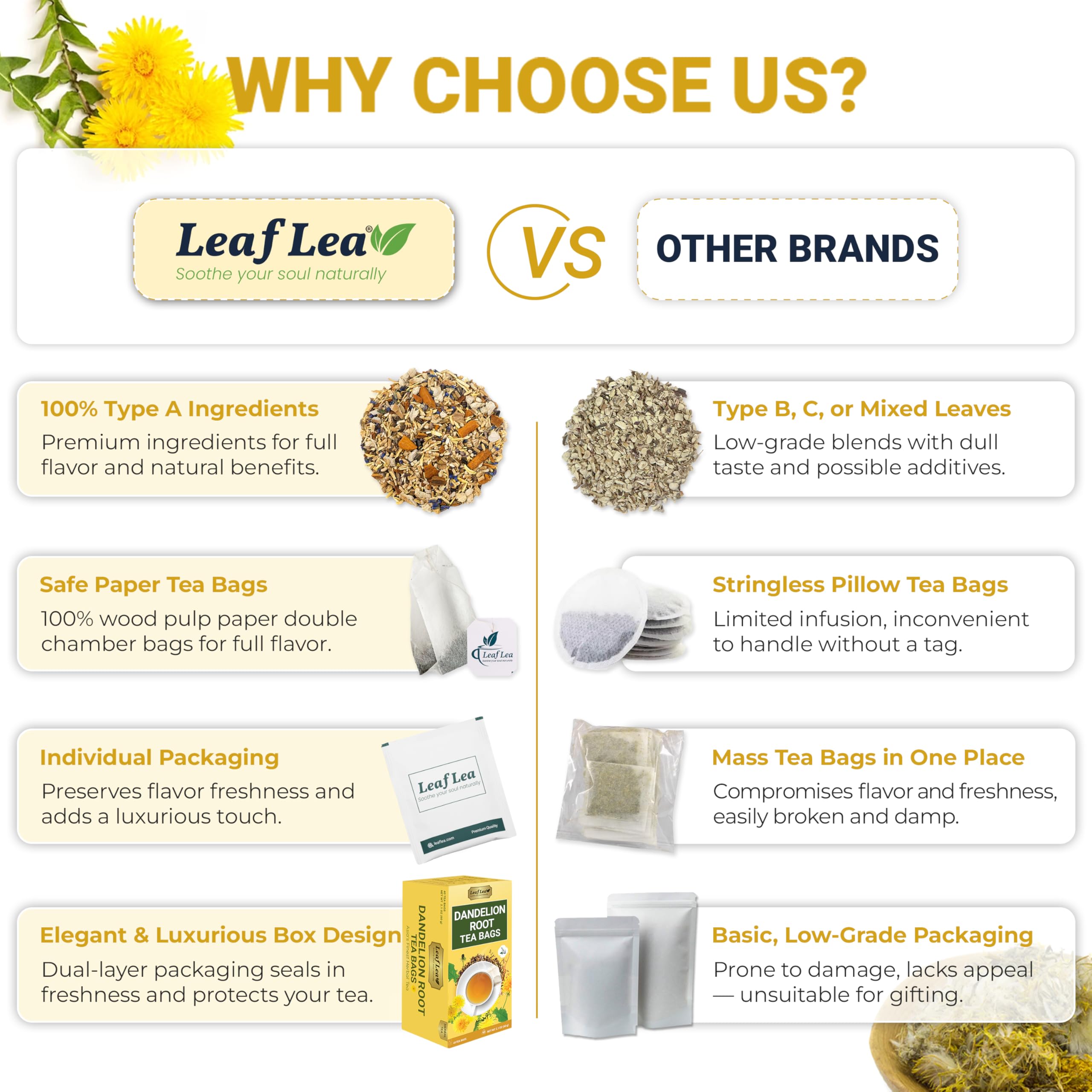 LeafLea product label and ingredient list demonstrating natural transparency