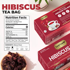 LeafLea loose dried hibiscus flowers highlighting natural vibrant color