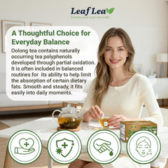 LeafLea dry oolong leaves detail showing texture and toasted notes clarity