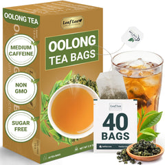 LeafLea front box showing packaging and pure oolong branding for easy selection