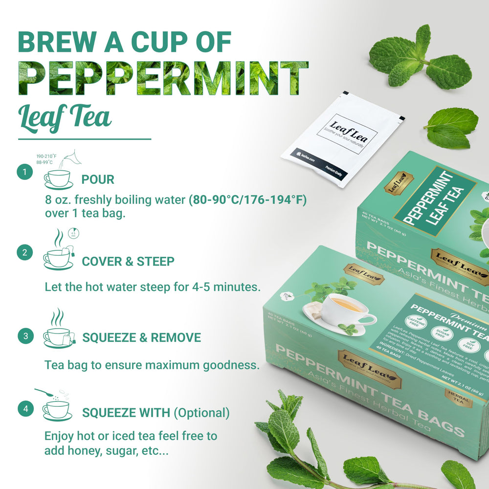 LeafLea tea bag steeping in travel mug showing convenient on-the-go use