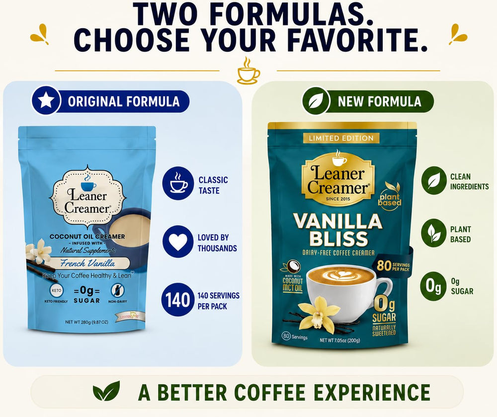 Leaner Creamer scoop measuring one serving for portion control benefit