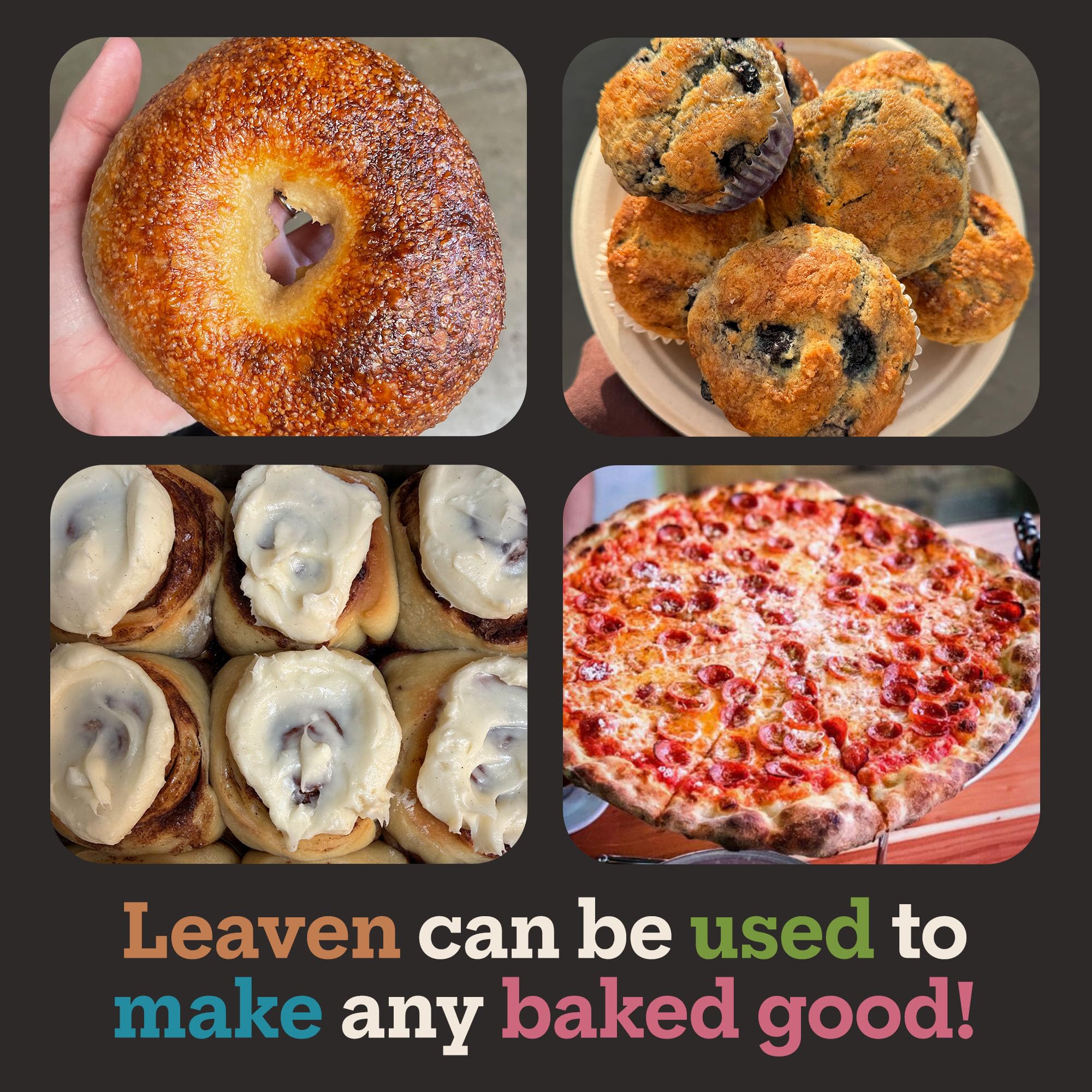 Leaven Foods packet on bakery counter illustrating natural, heritage ingredient use
