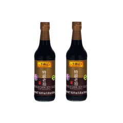 Lee Kum Kee bottle front view showing label and rich color benefit