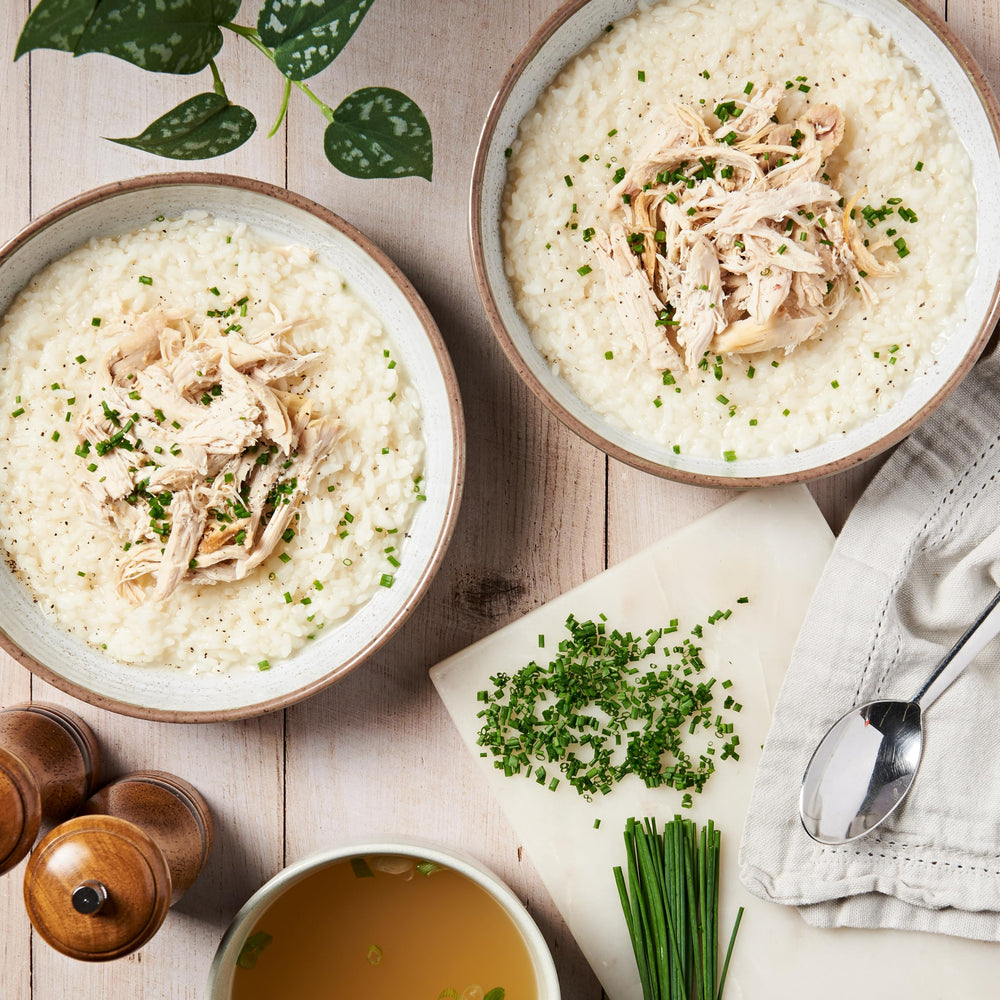 Lee Kum Kee bouillon dissolved in soup bowl adding rich savory broth