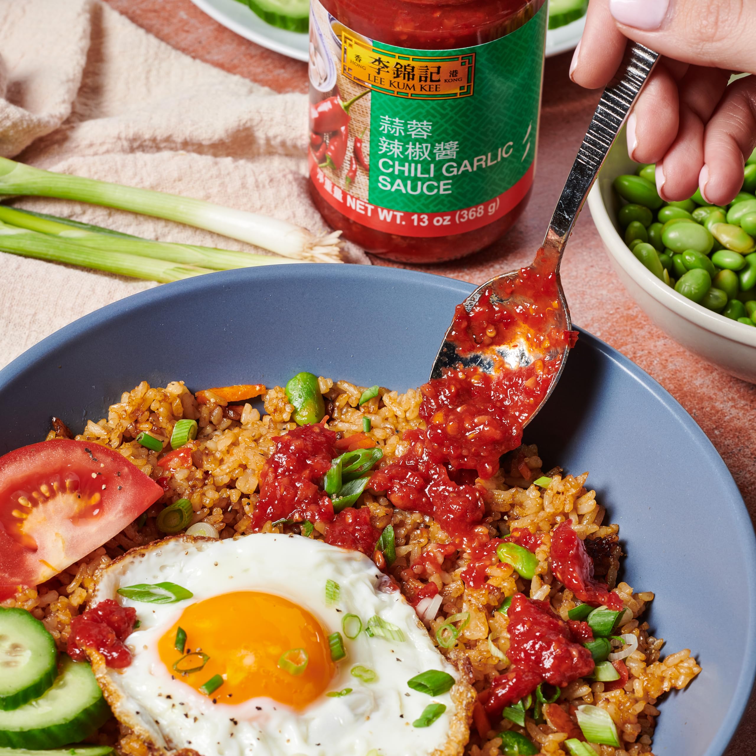 Lee Kum Kee label and nutritional details displayed for clear ingredient and storage info