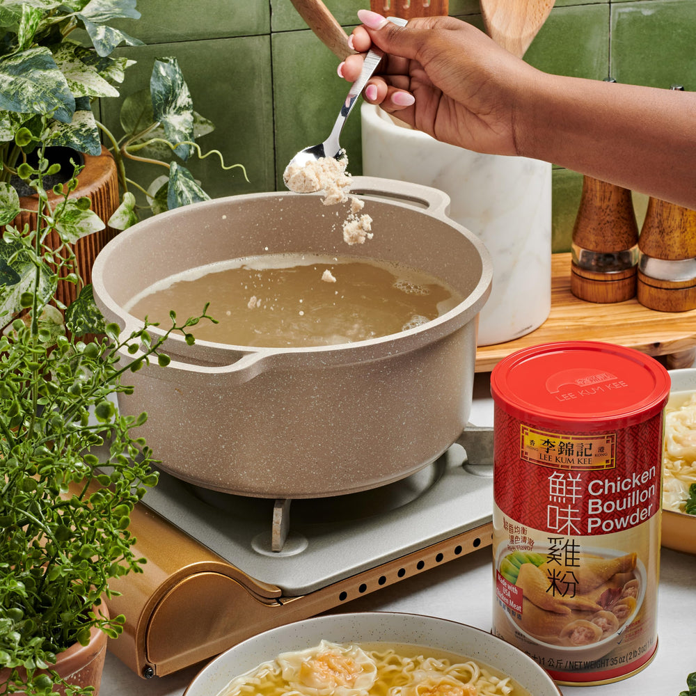 Lee Kum Kee seasoning on meat marinade boosting savory taste before grilling