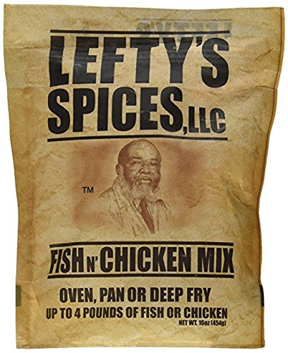 Lefty's Spices front packaging showing 16oz bag and clear label, helps quick identification