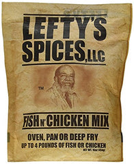 Lefty's Spices front packaging showing 16oz bag and clear label, helps quick identification