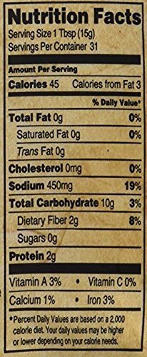 Lefty's Spices three 16oz bags beside ruler, shows pack size and value