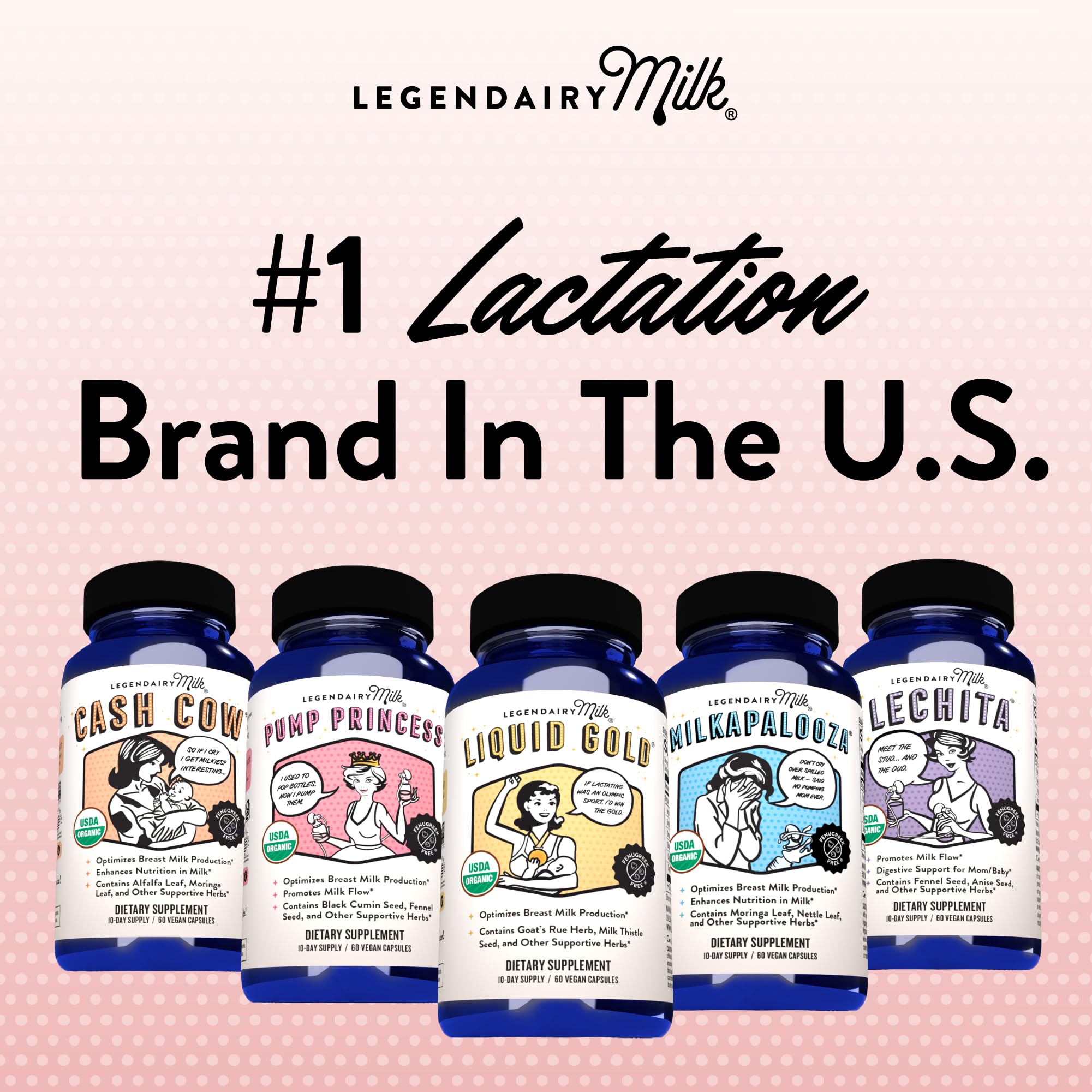 Legendairy Milk Lechita capsule close-up highlighting smooth vegan shell