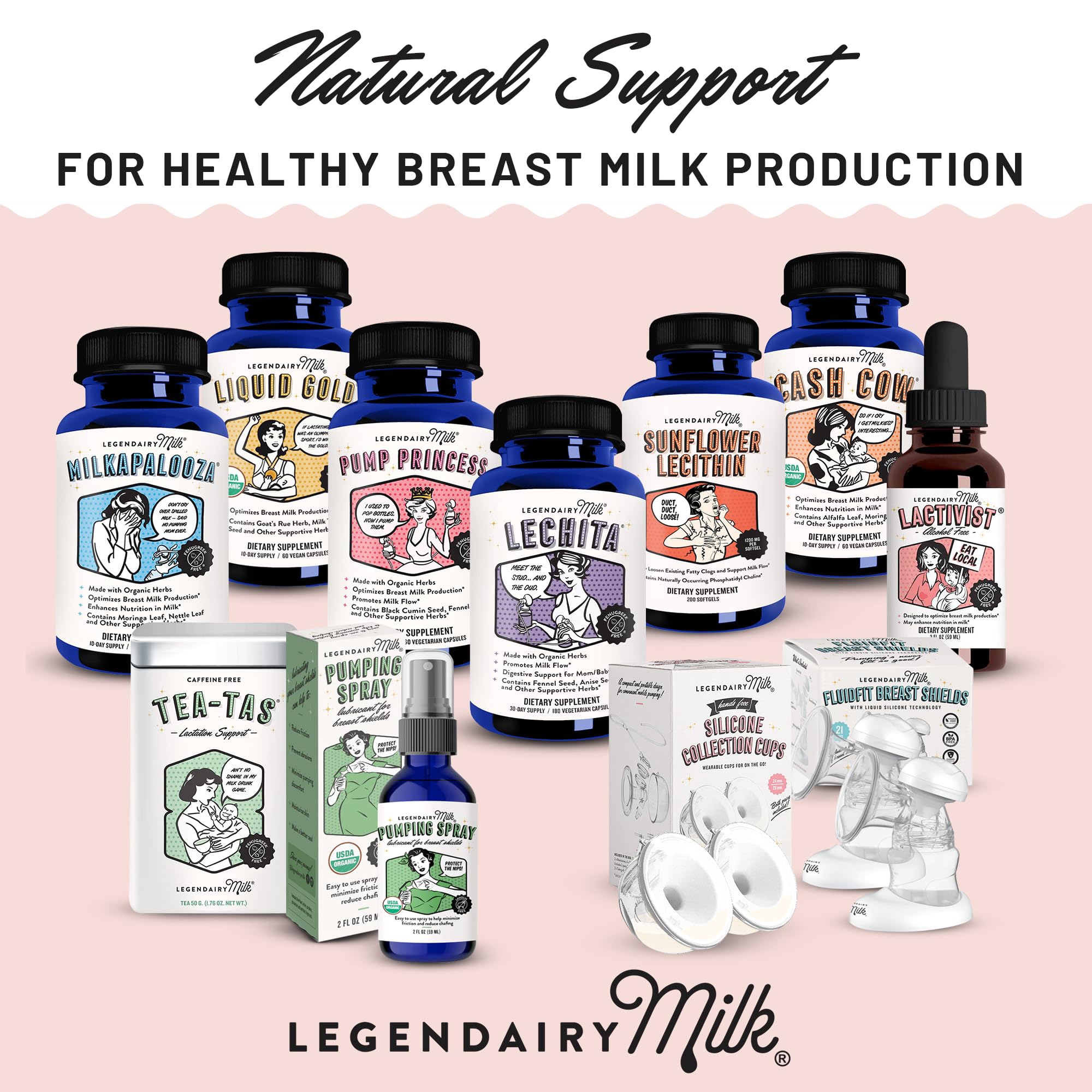 Legendairy Milk Lechita placed in nursery setting suggesting breastfeeding support