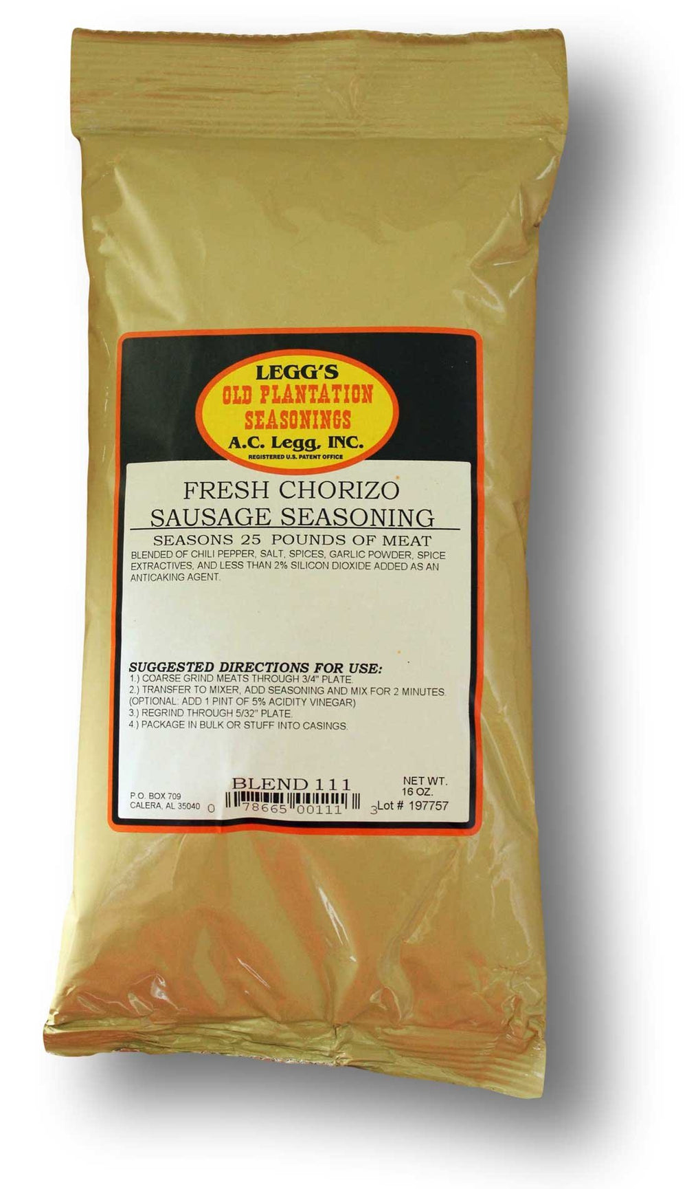 Legg's A.C. Legg 16oz front packaging showing label and weight, preserves freshness