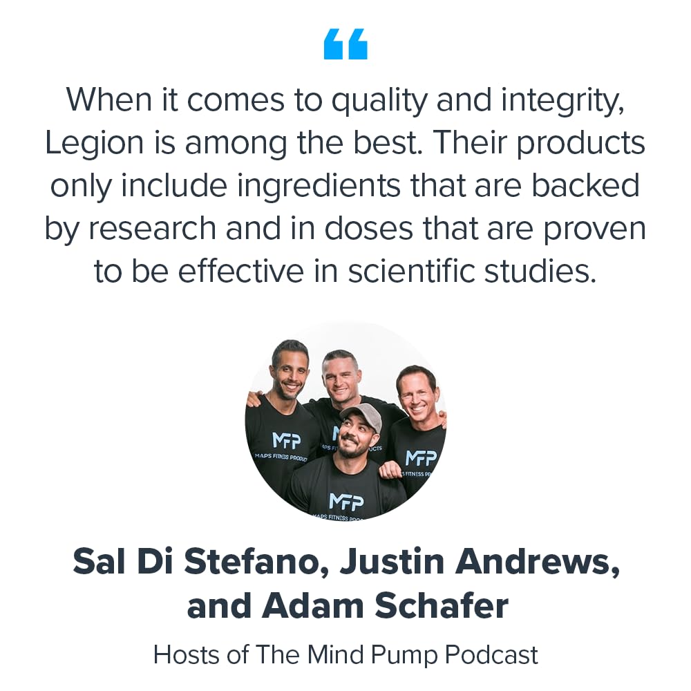 LEGION Casein+ beside a bedside glass illustrating nighttime use and sustained recovery support