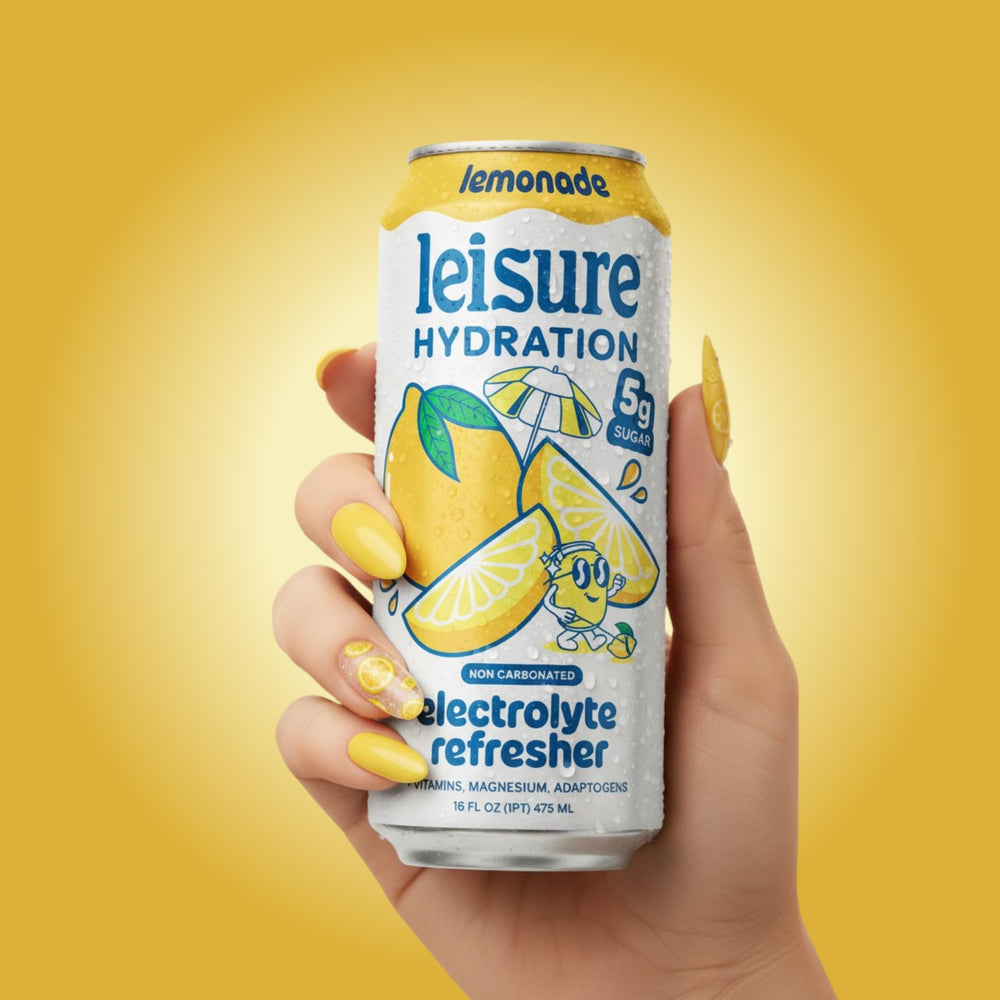 Leisure can in hand for scale demonstrating 16 oz portion convenience