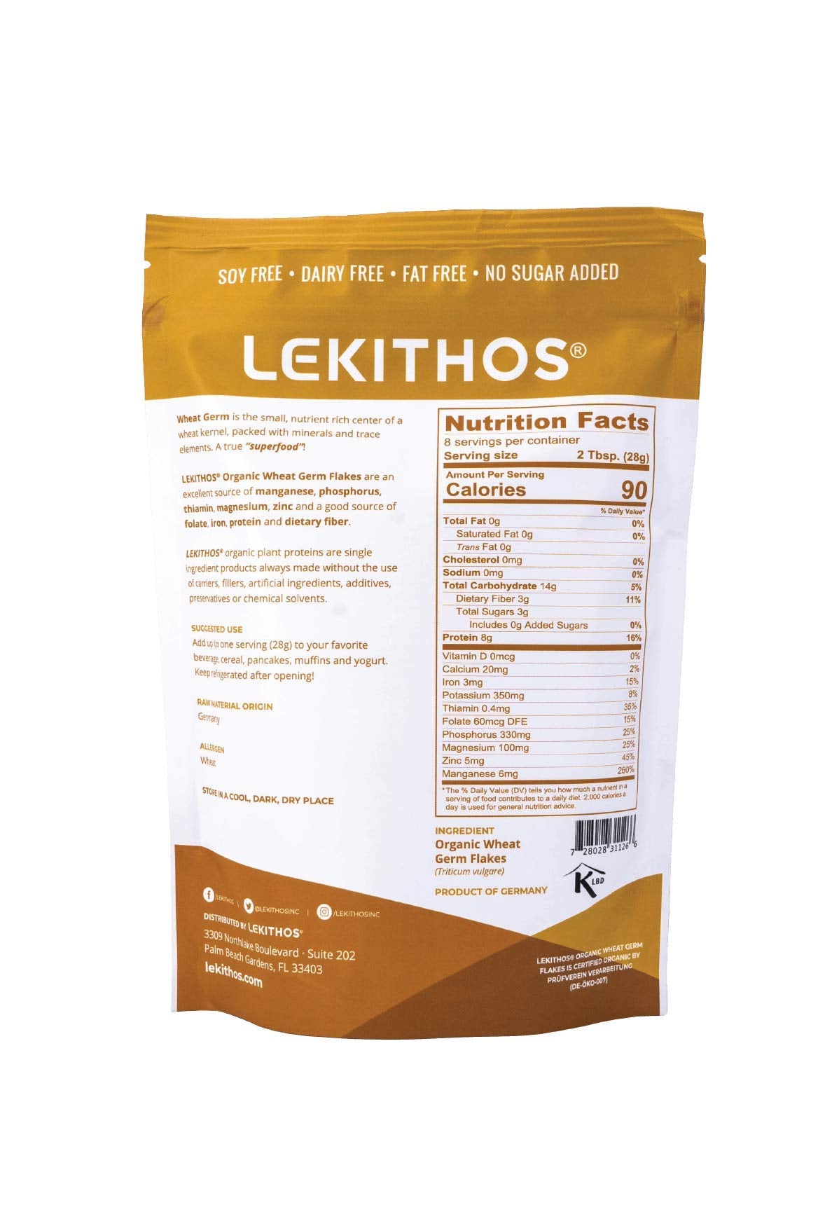 Freshly baked muffins with Lekithos wheat germ mixed into batter for extra nutrition