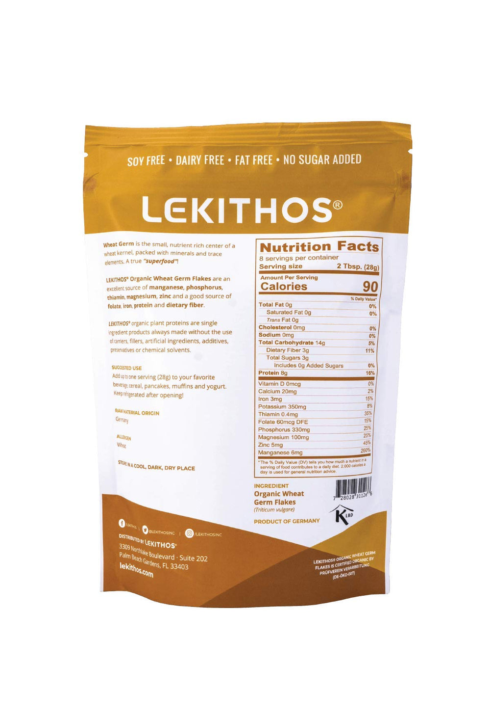 Freshly baked muffins with Lekithos wheat germ mixed into batter for extra nutrition