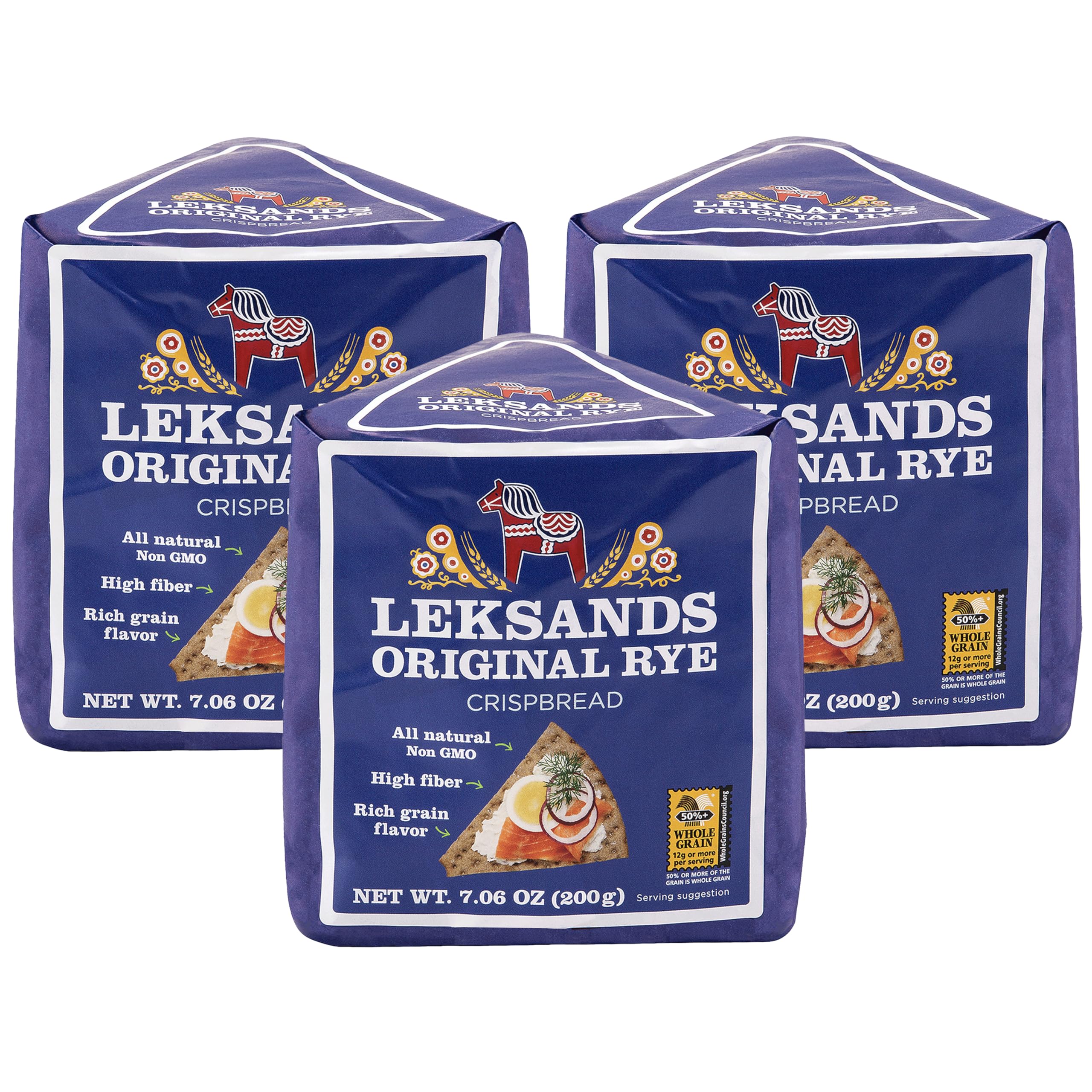 Leksands front packaging showing three-pack and brand clarity for informed choice