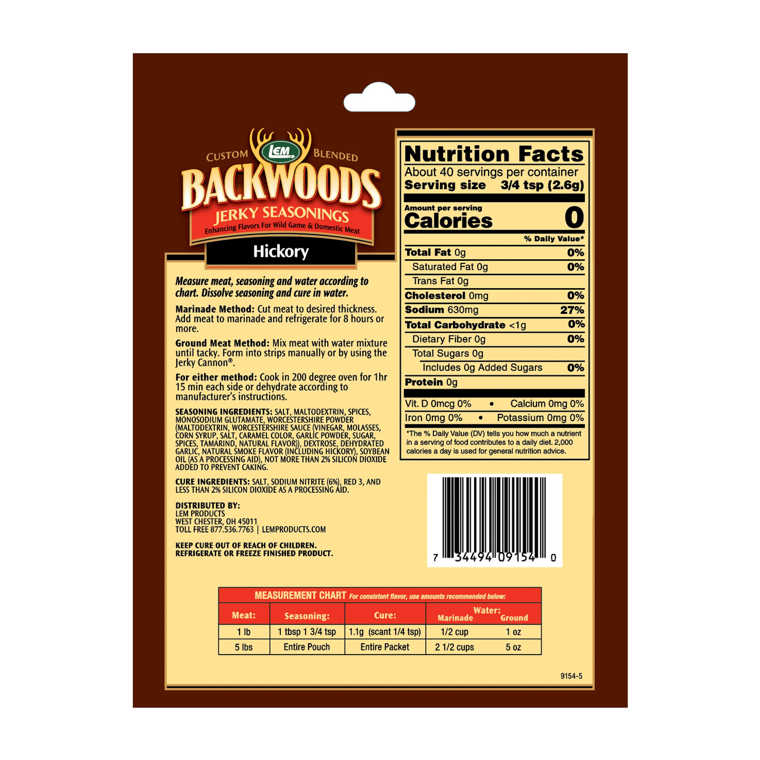 LEM close-up of Backwoods Hickory spice texture, highlights smoky flavor