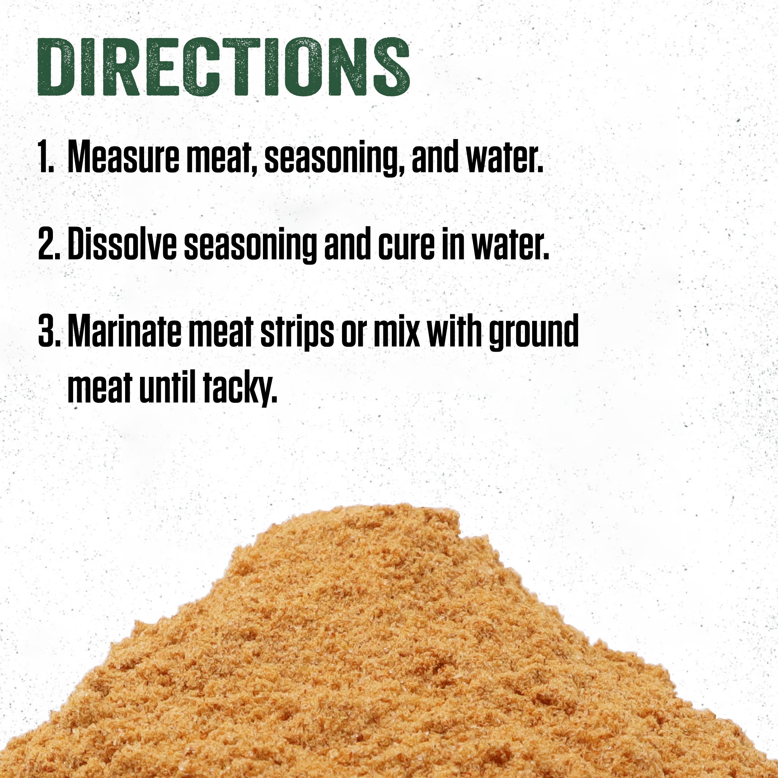 LEM ground meat blended with seasoning, showing ease of forming strips and even coating