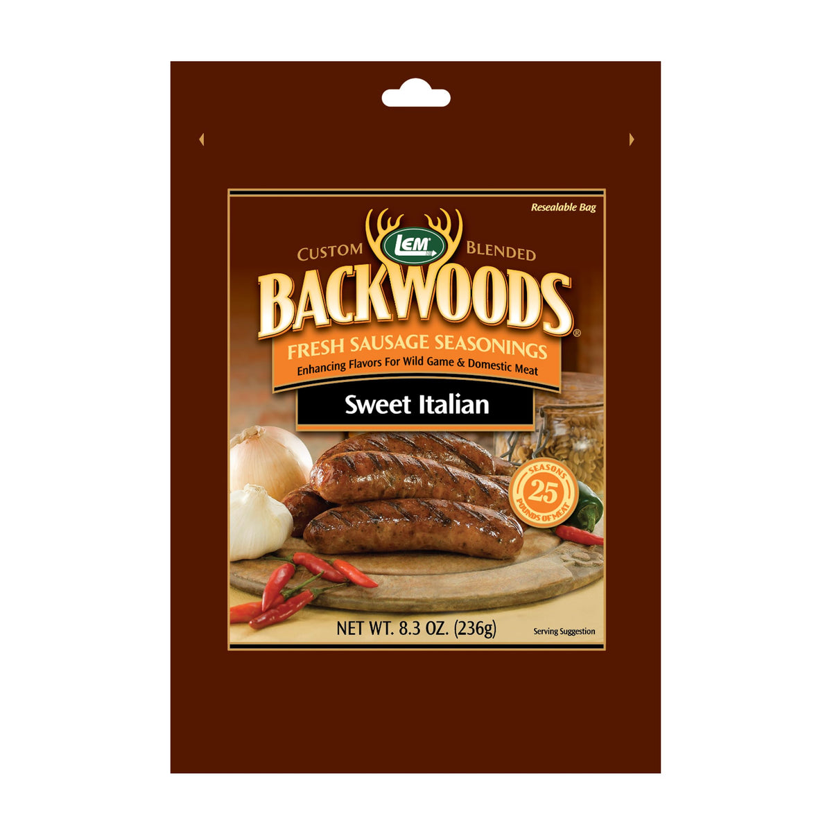 LEM packet front view showing brand and clear packet labeling for easy identification
