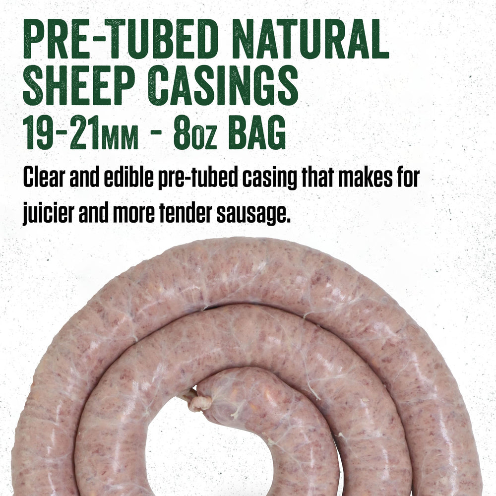 LEM casing close-up showing natural texture and juicy bite preservation