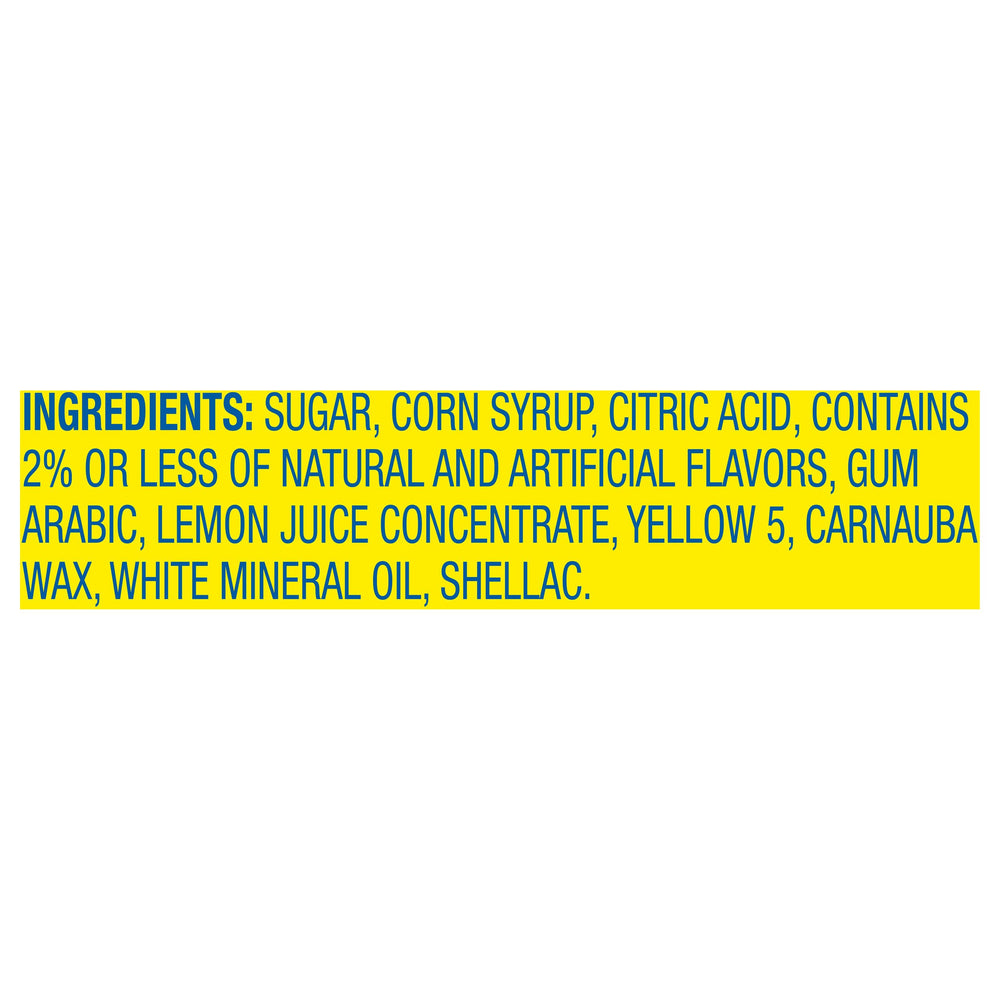 LEMONHEAD candy close-up highlighting hard texture and long-lasting flavor