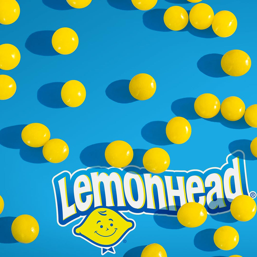LEMONHEAD close-up of candy texture highlighting crunchy lemon shell