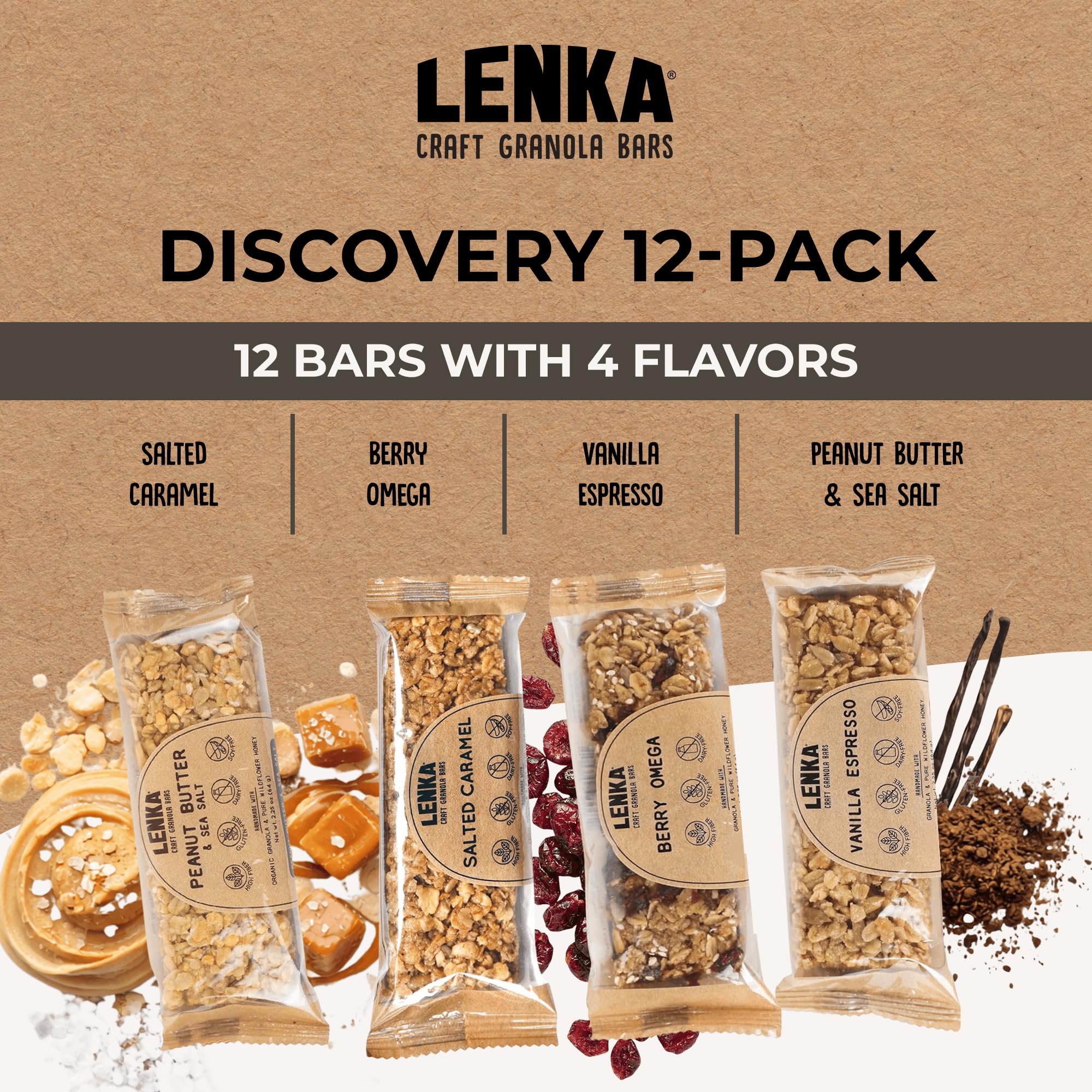 LENKA individually wrapped bar in hand for easy portability