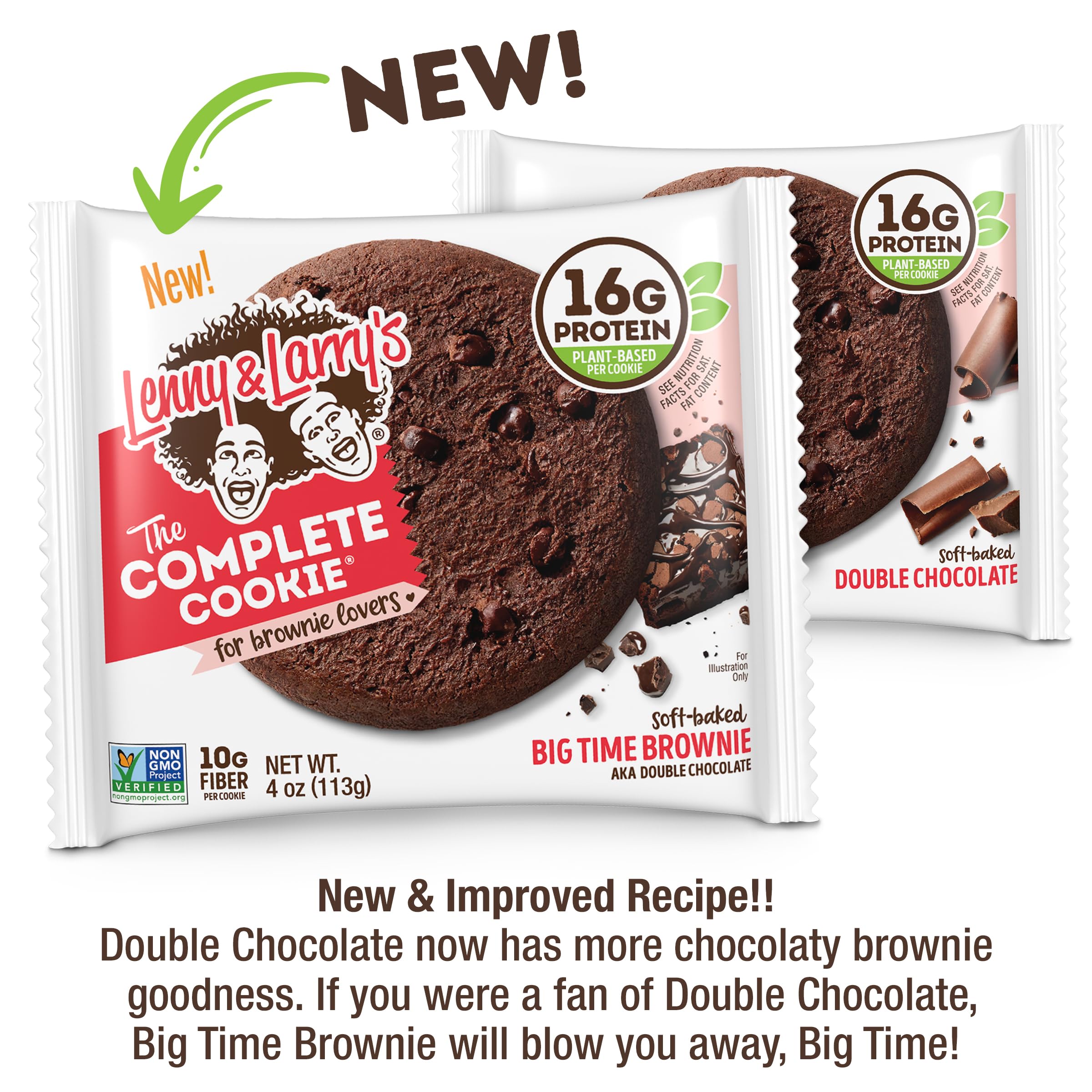 Lenny & Larry's cookie close-up texture highlighting soft chewy bite benefit