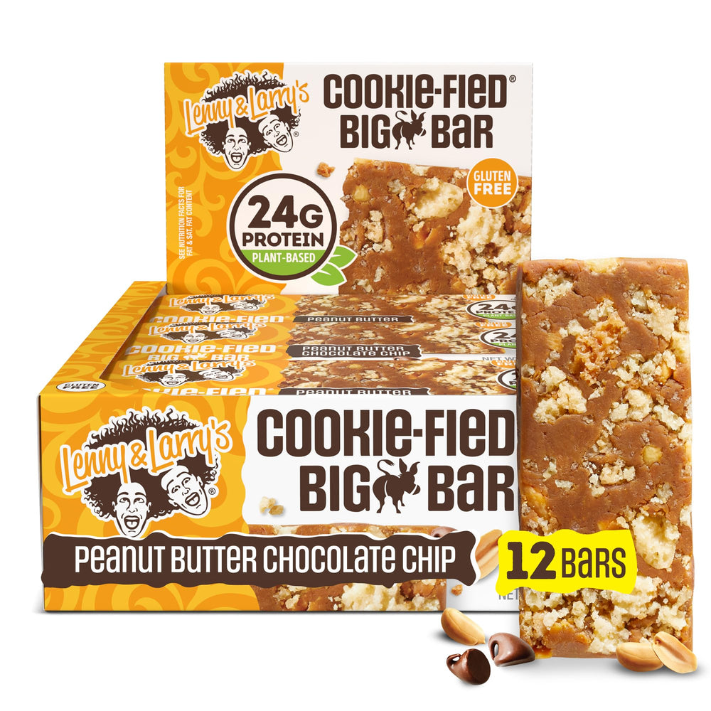 Lenny & Larry's front packaging showing product and benefits