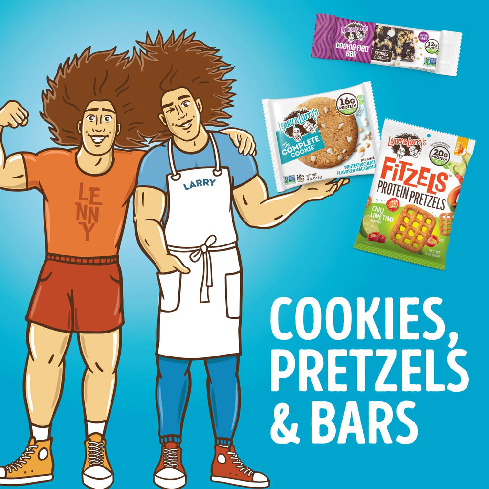 Lenny & Larry's bar in a backpack pocket showing on-the-go protein convenience