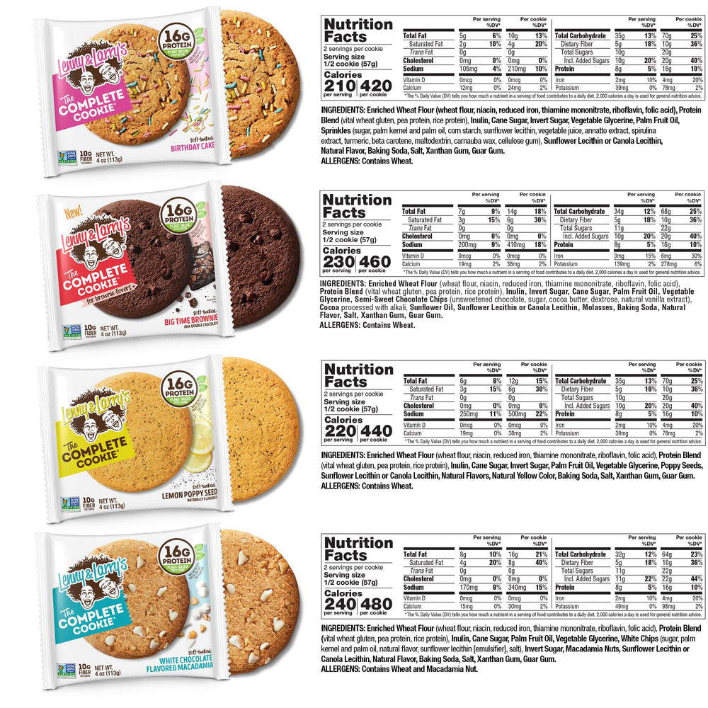 Lenny & Larry's cookie split open revealing soft interior and protein-rich appeal