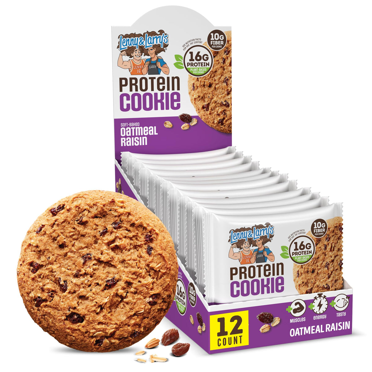 Lenny & Larry's front packaging showing vegan protein benefits
