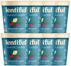 Lentiful lemon Mediterranean front packaging showing product and benefits