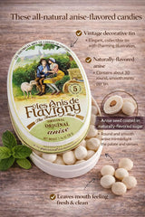 Les Anis de Flavigny sugar shell texture close-up highlighting crisp, long-lasting crunch