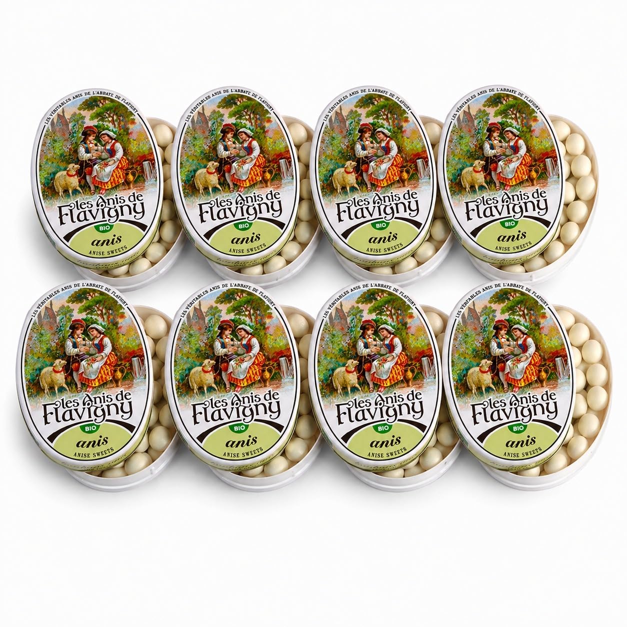 Les Anis de Flavigny tin front view showing collectible packaging and easy gifting