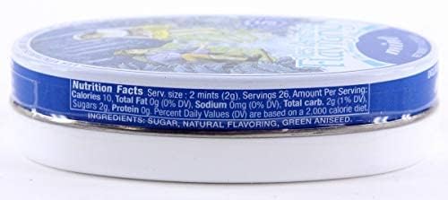 Hand holding a 1.75 oz Les Anis de Flavigny tin showing portable size and convenience