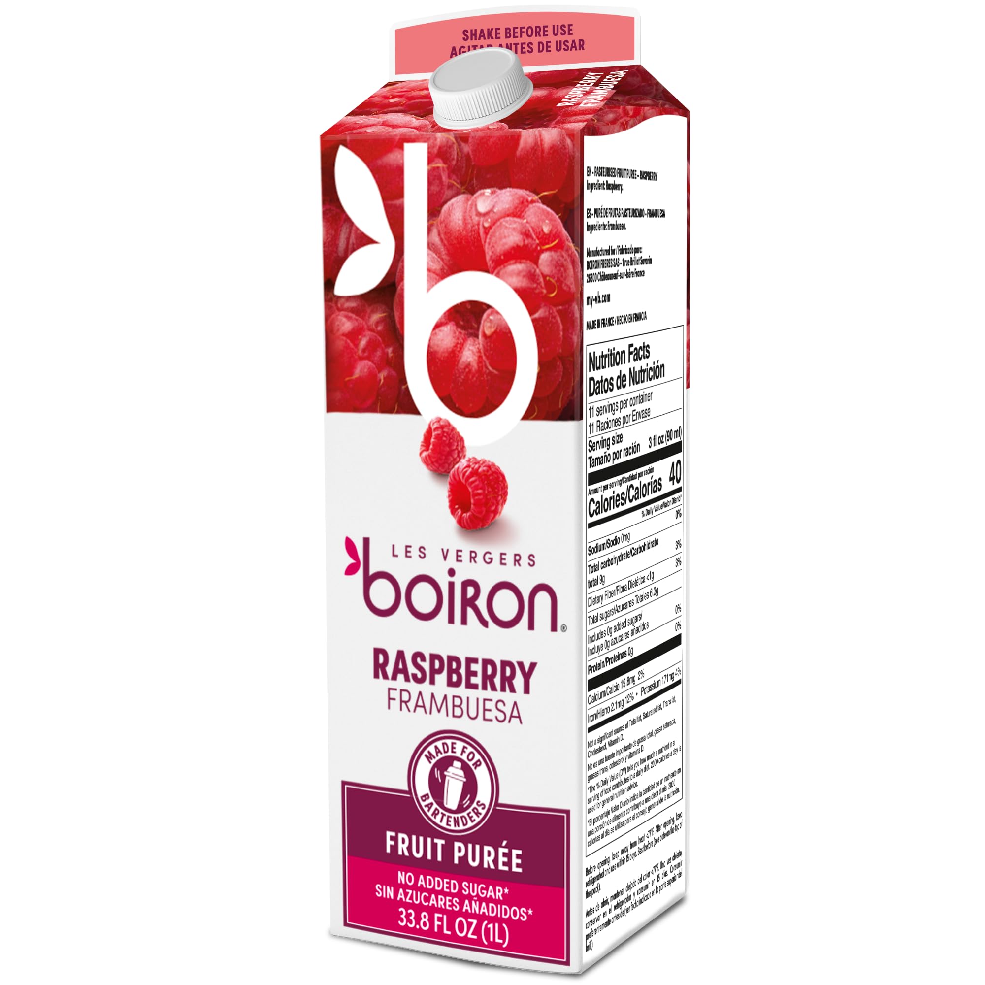 Les Vergers Boiron orchard shot of Willamette raspberries highlighting authentic origin