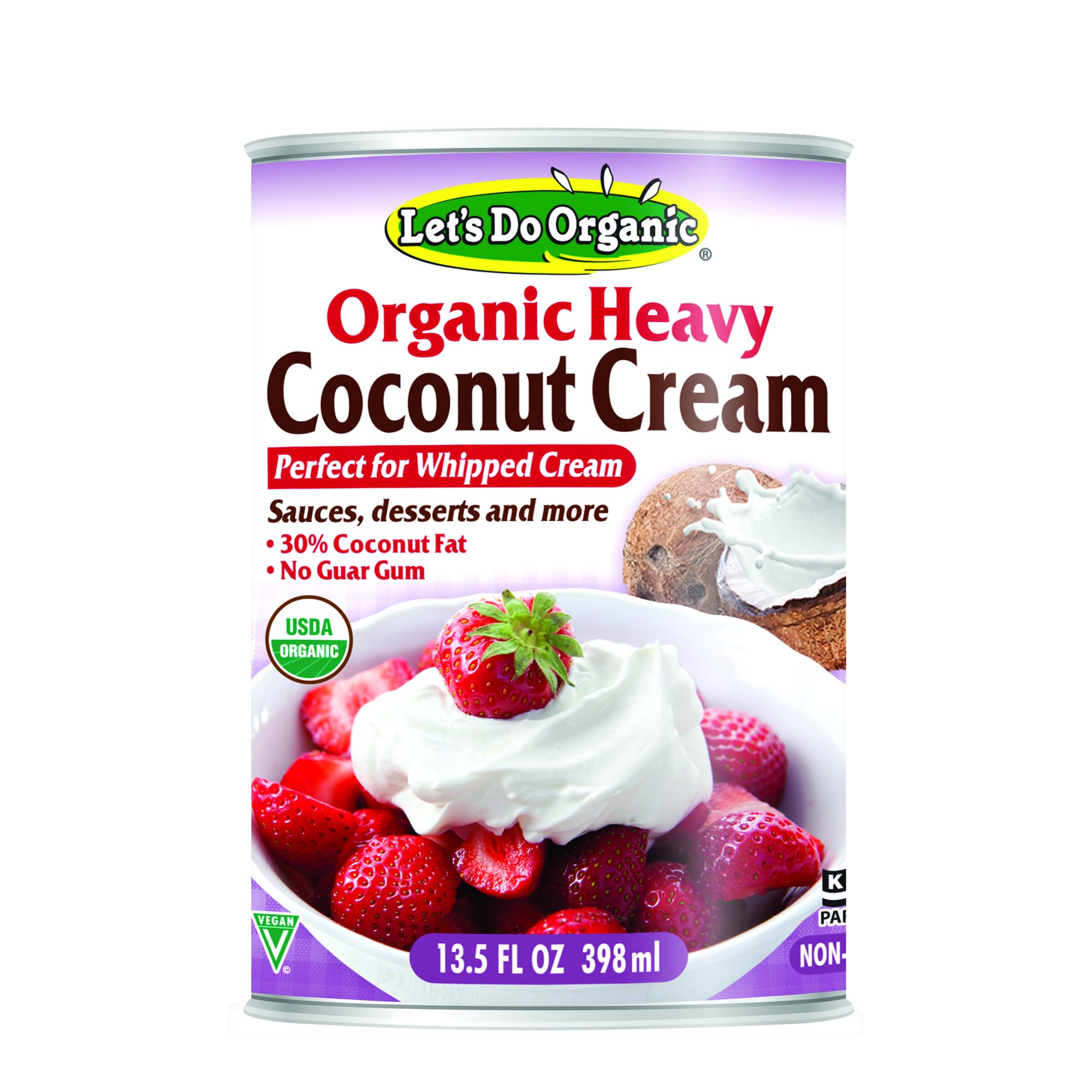 Let's Do Organic front packaging can showing label and pack identity, easy recognition