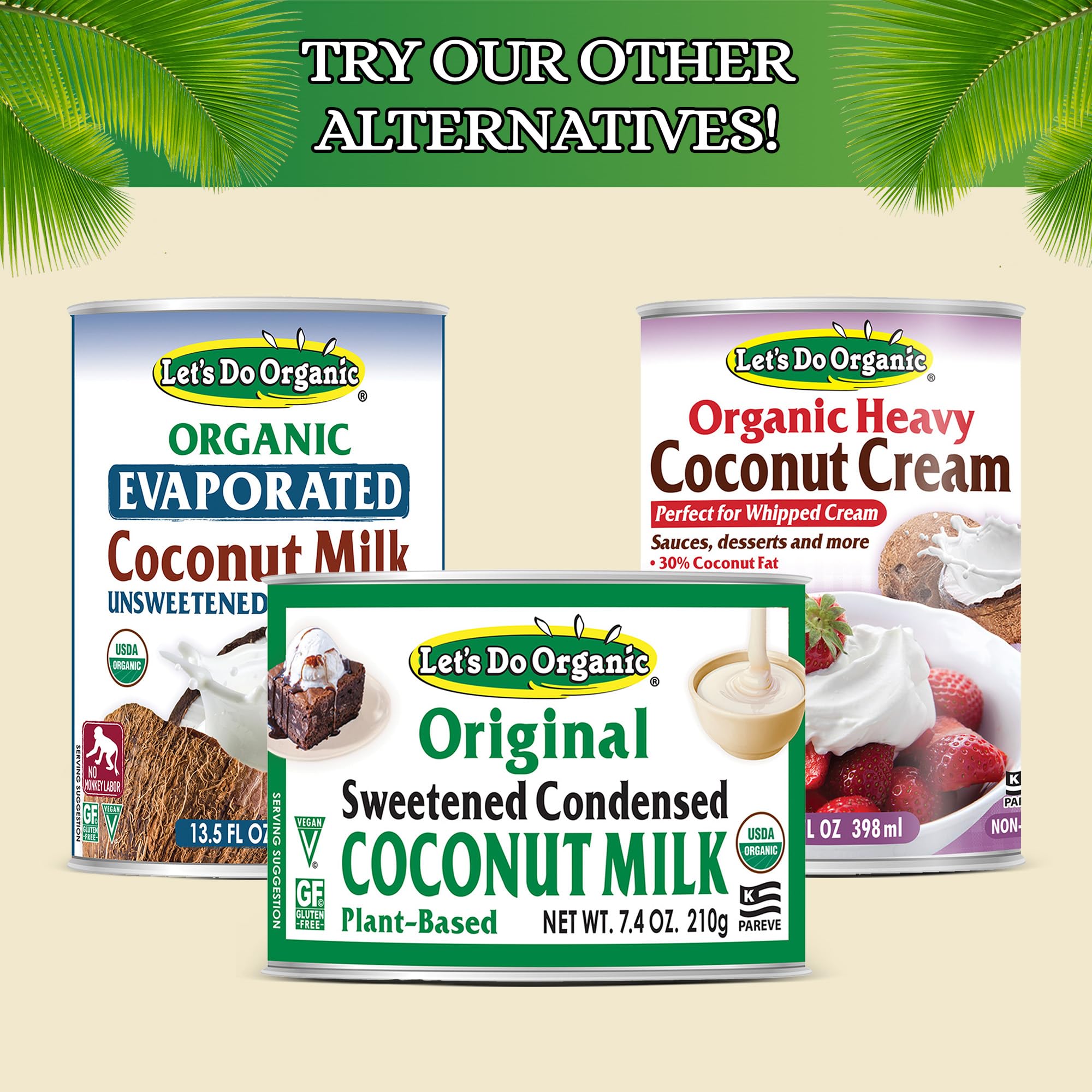 Let's Do Organic six-pack on pantry shelf, ideal for stocking and frequent recipe use