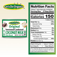 Let's Do Organic condensed coconut milk pouring close-up, shows smooth texture for recipes