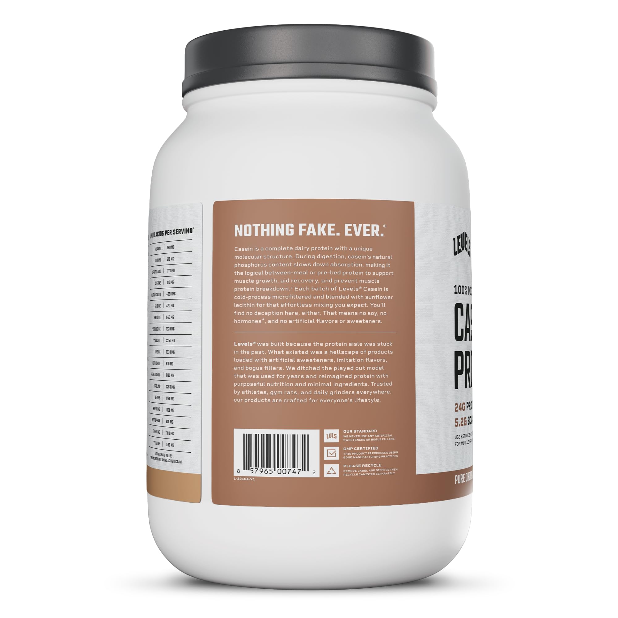Levels Nutrition nighttime smoothie in a kitchen setting showing evening use