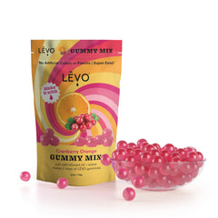 LEVO served cranberry orange gummies on plate showcasing homemade flavor control