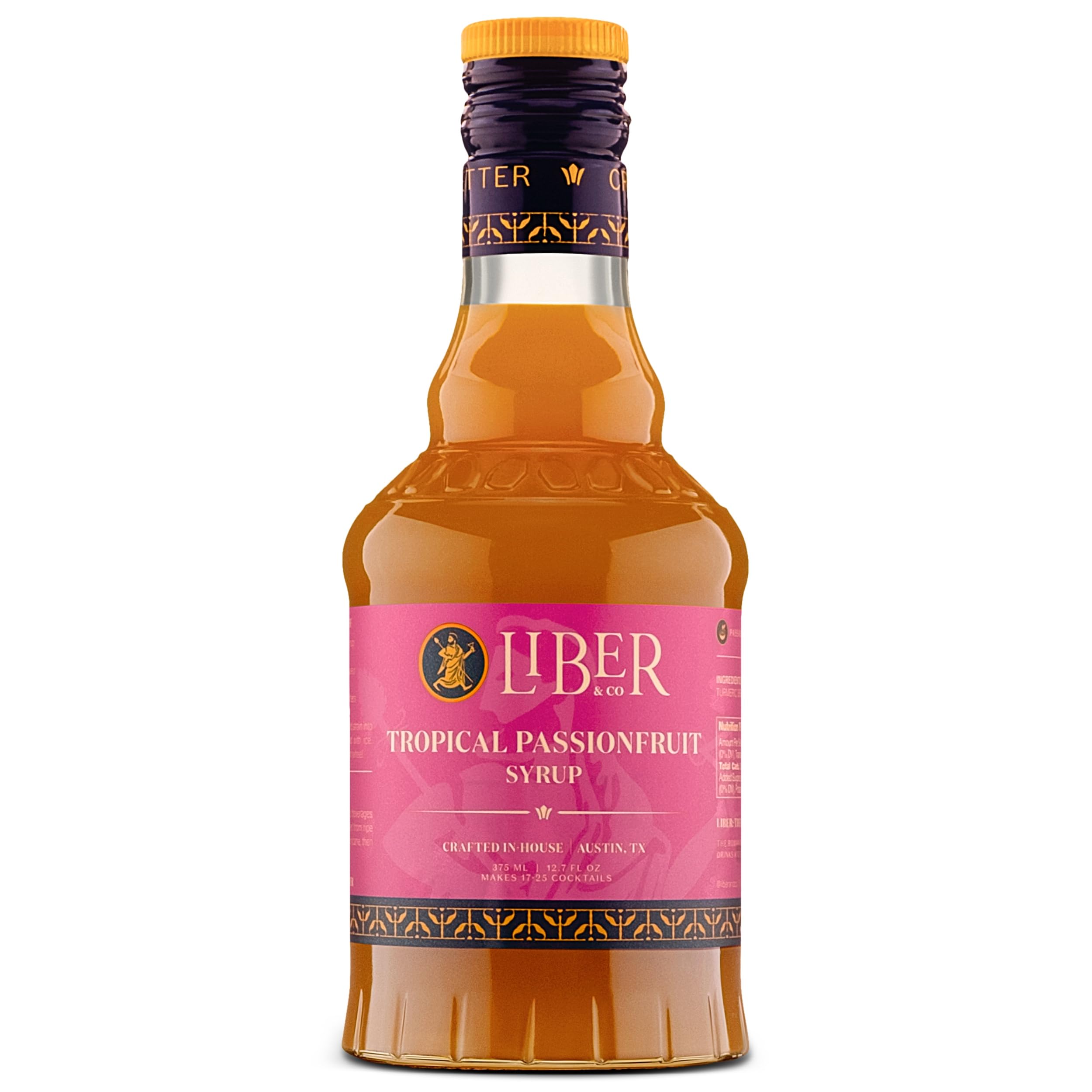Liber & Co. front label bottle showing brand and juice content for clear identification