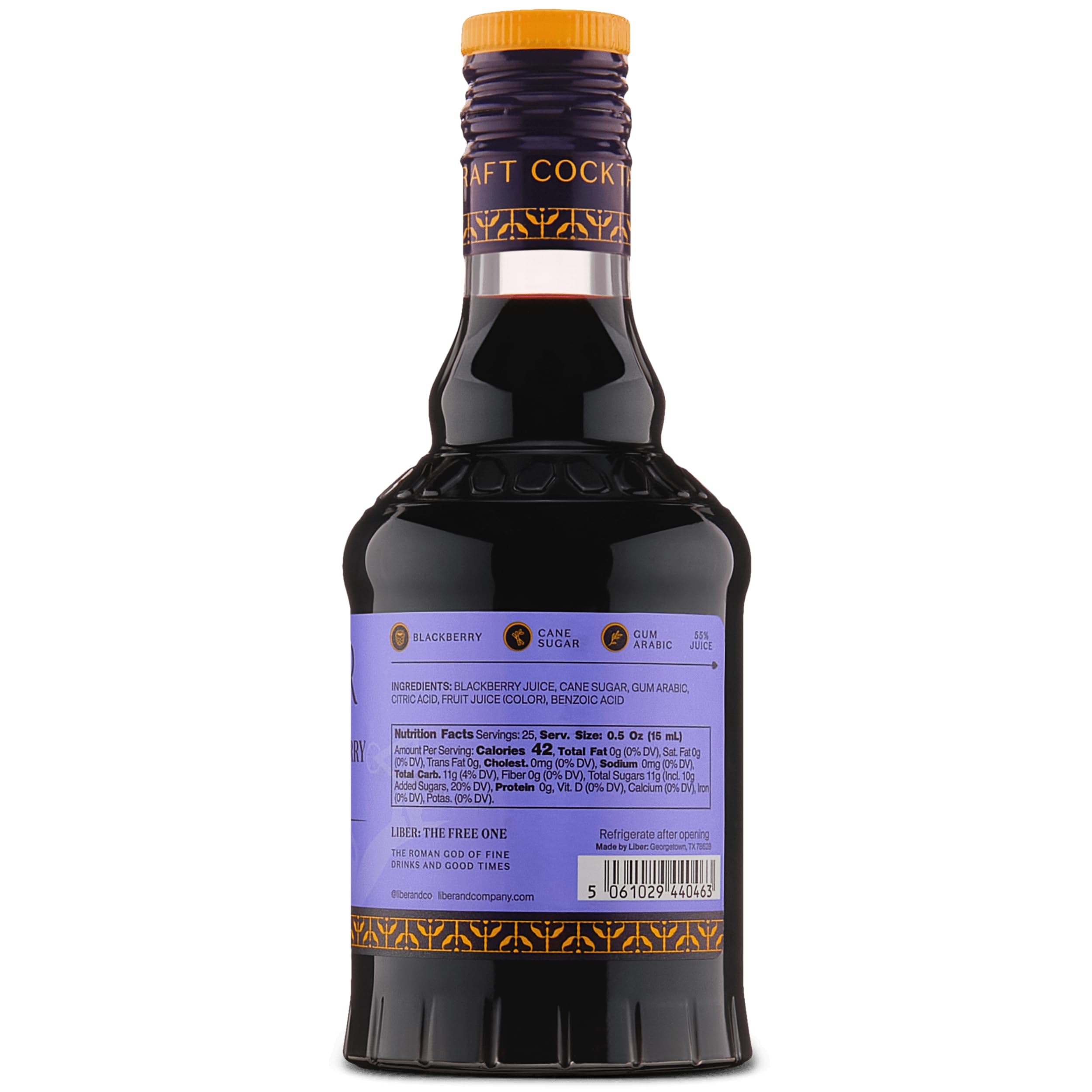 Tabletop scene with Liber & Co. syrup used in mocktail, showing versatile serving ideas