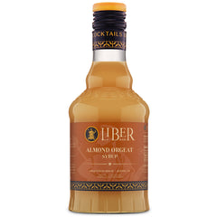 Liber & Co. front bottle shot showing premium almond orgeat, ideal for authentic cocktails