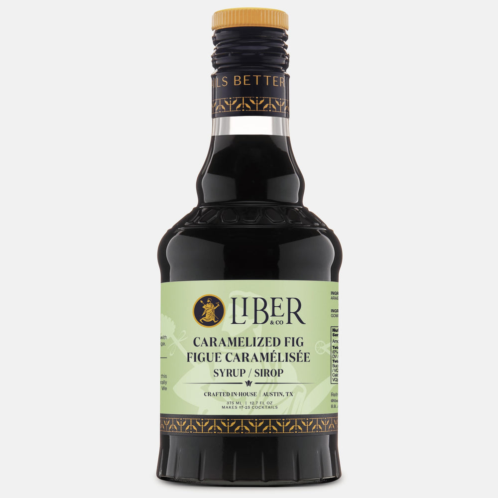 Liber & Co. syrup drizzled over dessert showing versatile culinary benefit